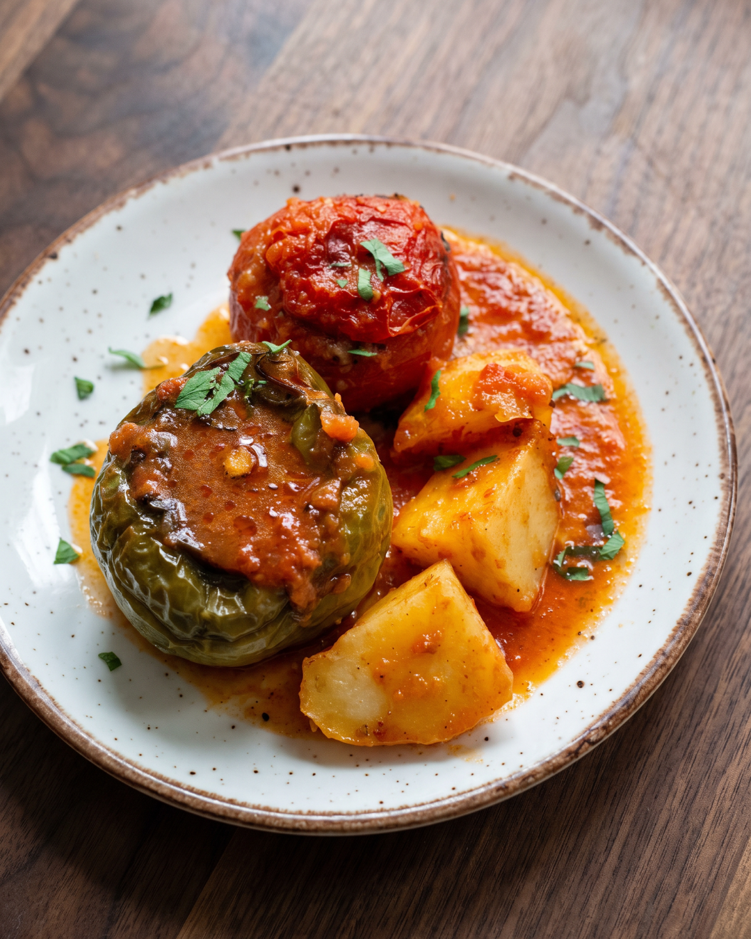 Gemista — stuffed tomatoes and peppers